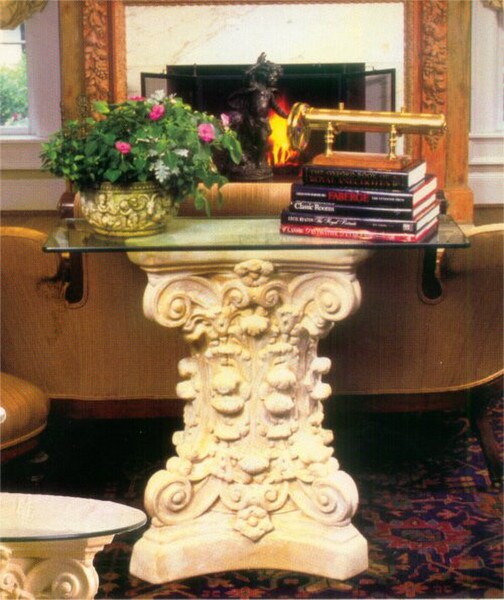 Corinthian Wall Console Table Base Half Capital Top